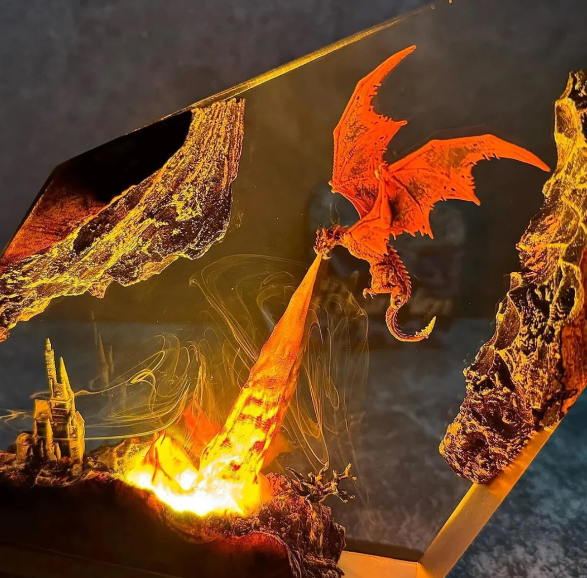 ElowensLamps Handcrafted DragonSiege Lamp